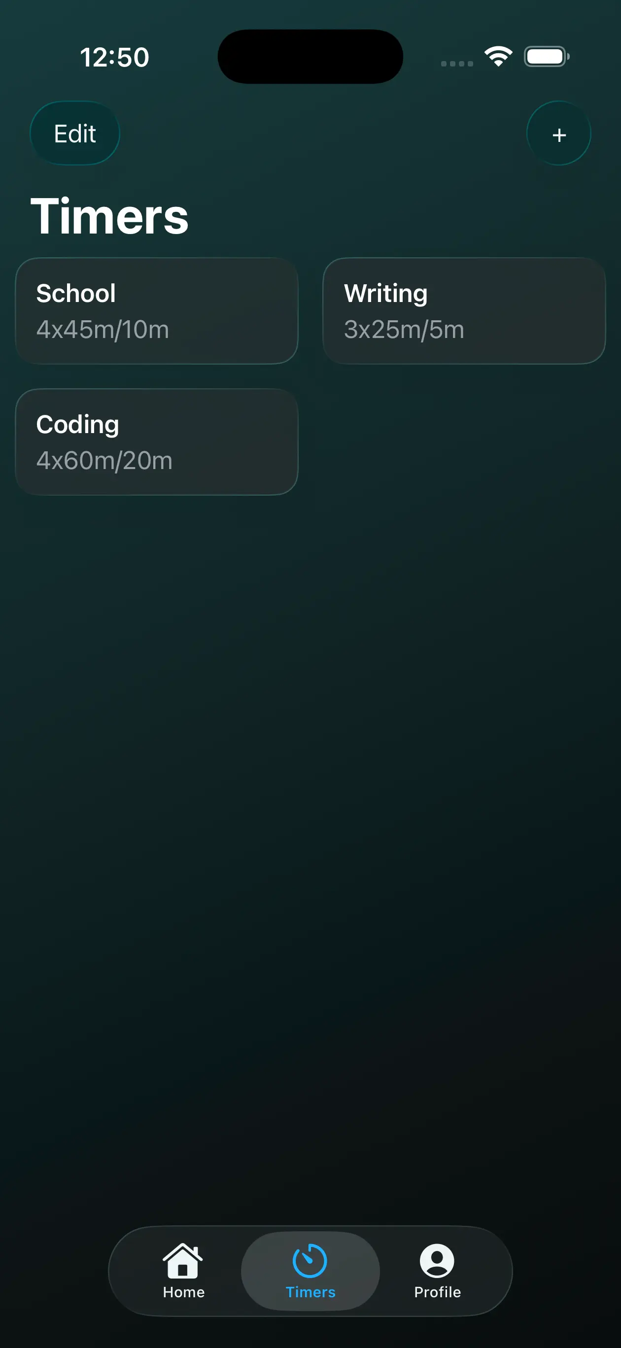 PomoFocus App Screenshot 2